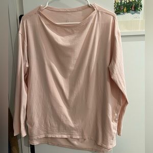 Pink Lululemon Back in Action Long-Sleeve Shirt - size 8